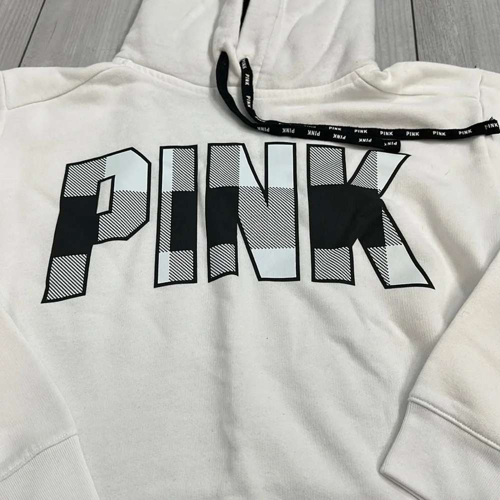 PINK Victoria’s Secret Plaid Pullover Sherpa Sweatshirt - Picture 3 of 7